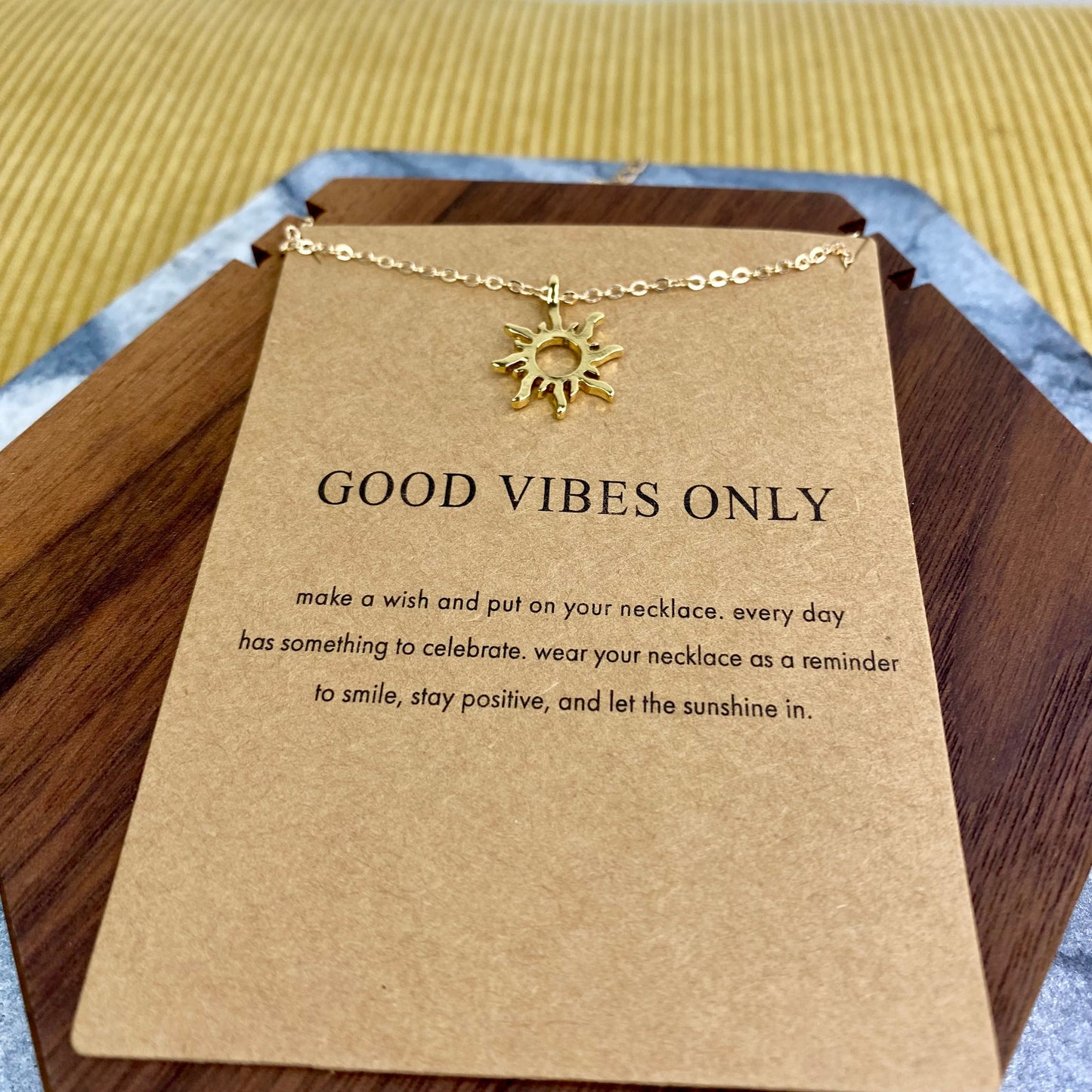 Necklace - Make A Wish - Good Vibes Sun