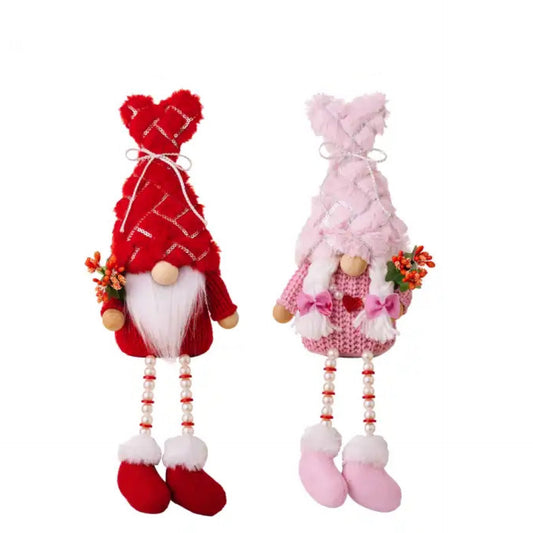 Gnome - Valentine #11 - Red & Pink Long Legs - PREORDER 12/12-12/15